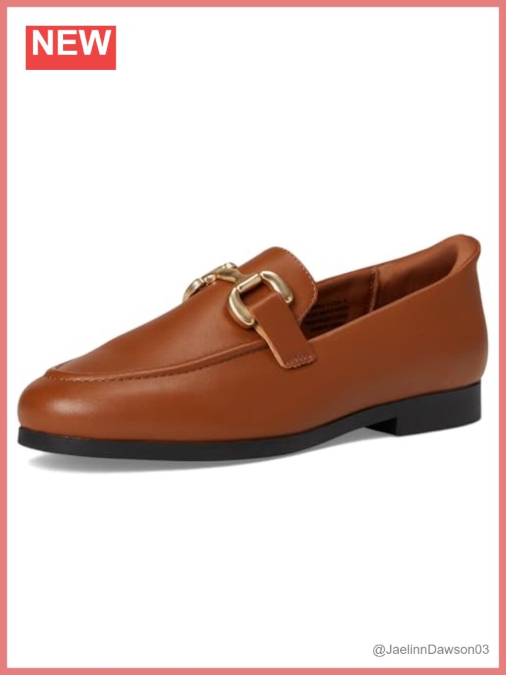 Faux Leather Hands-Free Slip-On Loafer with Buckle Strap